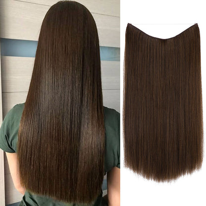 Hair extensions women wigs natural wig one-piece long straight hair