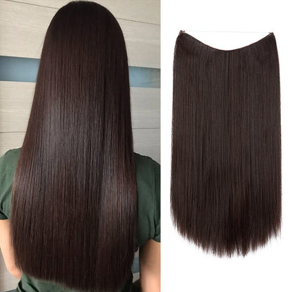 Hair extensions women wigs natural wig one-piece long straight hair
