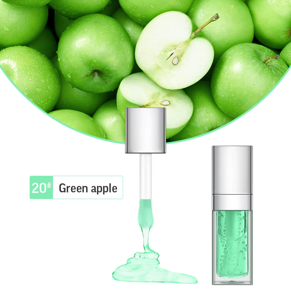 48 Colors Lip Oil Fruit Lip Gloss Lip Plumping Oil Vegan Moisturizing Silver-Plated Tube