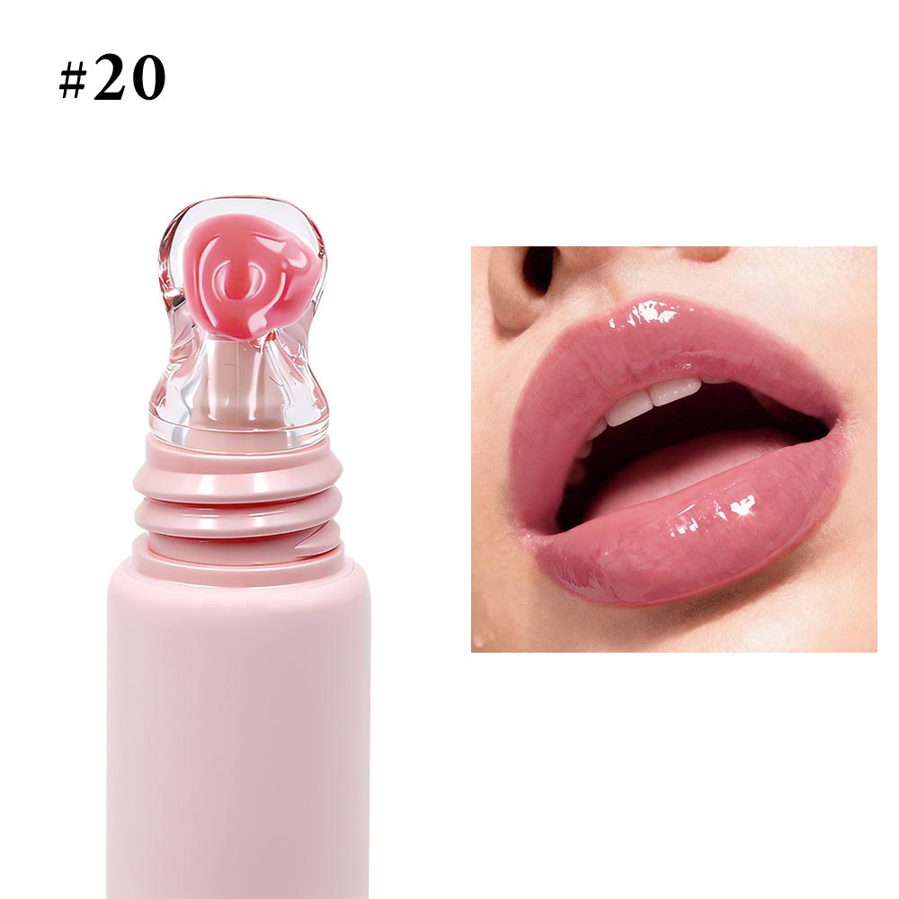 24 Color Peptide Lip Gloss Moisturizing Hydrating Lip Cream Squeeze Tube