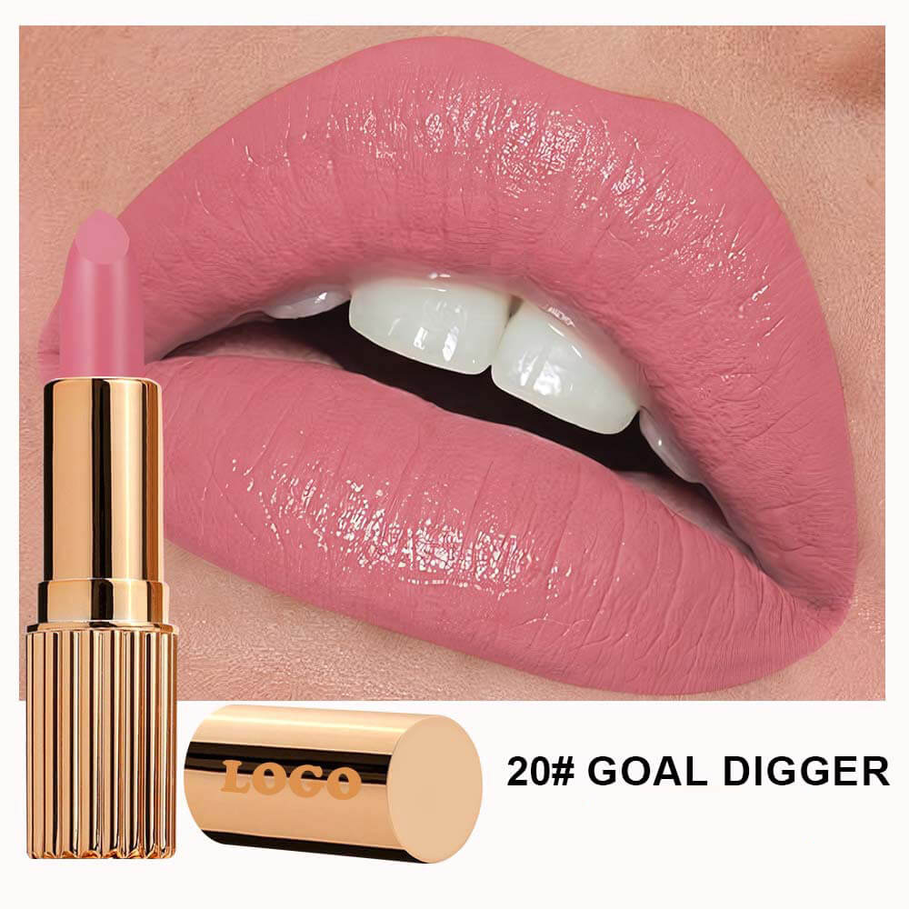 24 Color Matte Lipstick High Pigmented Long Lasting Waterproof Gold Tube