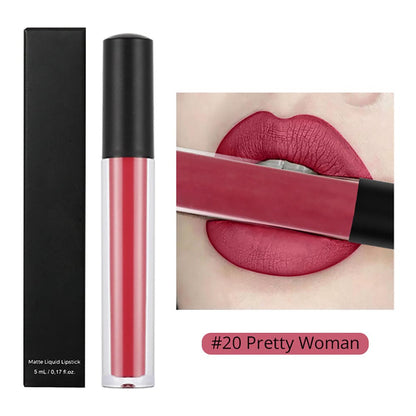 30-color Brown Matte Liquid Lipstick Nude Velvet Mist Lip Cream Cruelty-free
