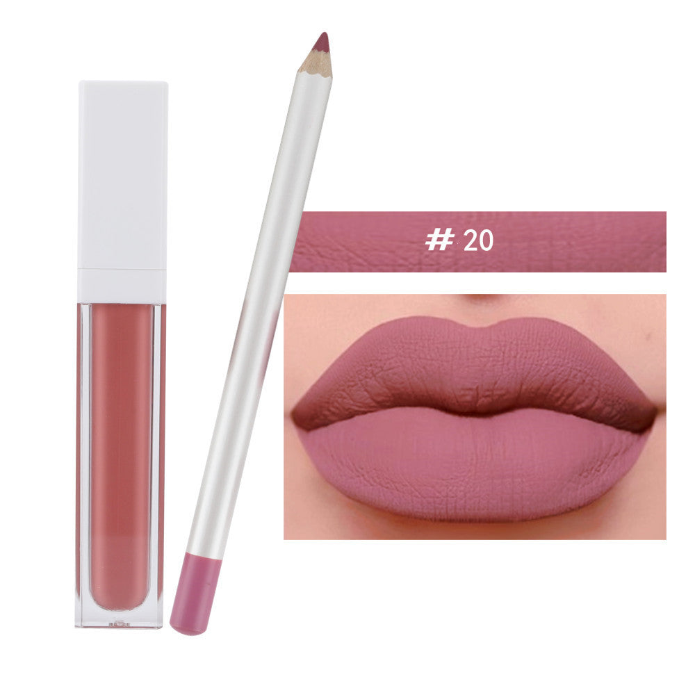 21 Color Liquid Lipstick & Lip Liner Set Matte Waterproof Long Lasting Vegan