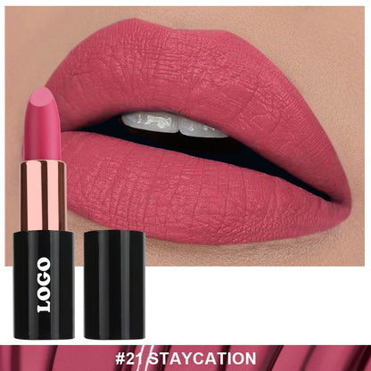 24 Color Matte Lipstick Nude No Dry Lips High Pigment Waterproof Magnetic Tube