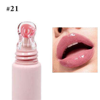 24 Color Peptide Lip Gloss Moisturizing Hydrating Lip Cream Squeeze Tube