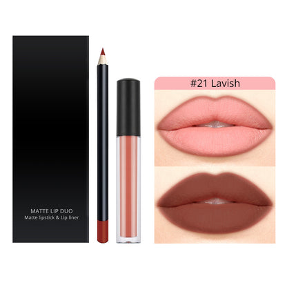 30 Color Liquid Lipstick Lip Liner Set Matte Lipstick Kit Long Lasting Waterproof