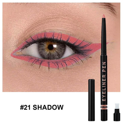 24-Color Eyeliner Gel Matte & Shimmer Waterproof High Pigmented Long-Lasting