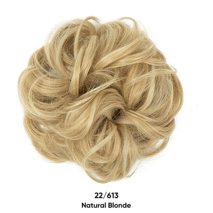 Curly hair buns wigs ball head wigs elastic hair buns flower