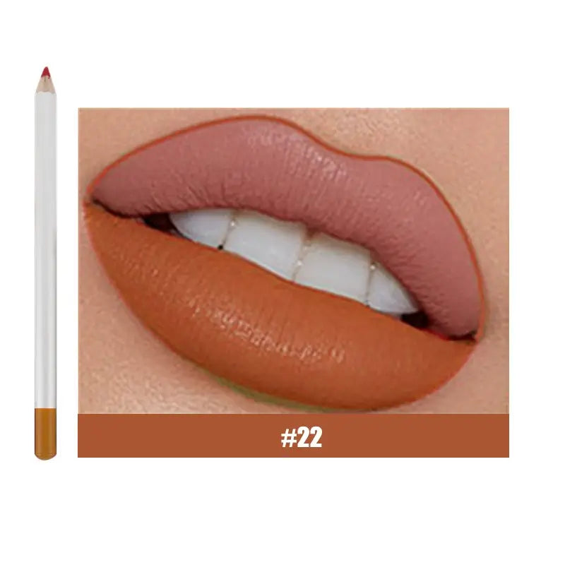 25 color matte lip liner lip color pencil white high pigmented