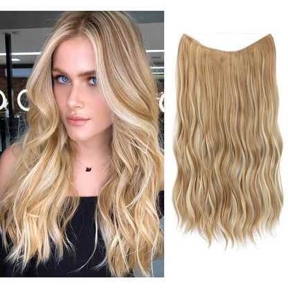 Hair extensions halo hair wig women wigs long curly hair chemical fiber