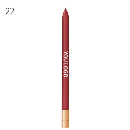 20 Color Matte Lip Liner high pigment Lip Line Pen Nude Long-Lasting Waterproof