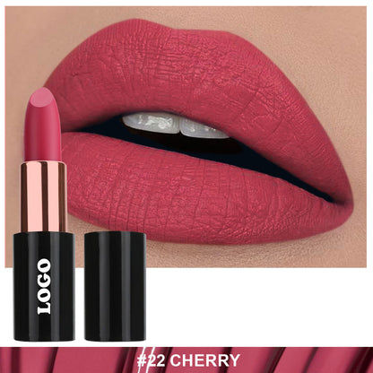 24 Color Matte Lipstick Nude No Dry Lips High Pigment Waterproof Magnetic Tube