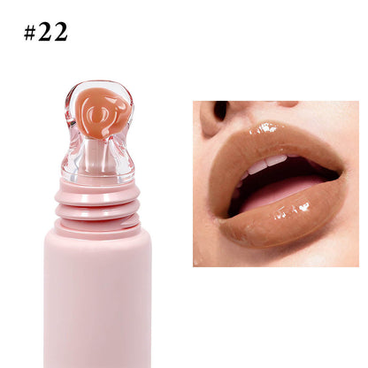 24 Color Peptide Lip Gloss Moisturizing Hydrating Lip Cream Squeeze Tube