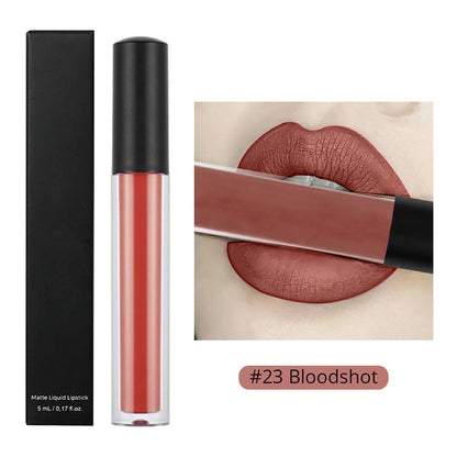 30-color Brown Matte Liquid Lipstick Nude Velvet Mist Lip Cream Cruelty-free