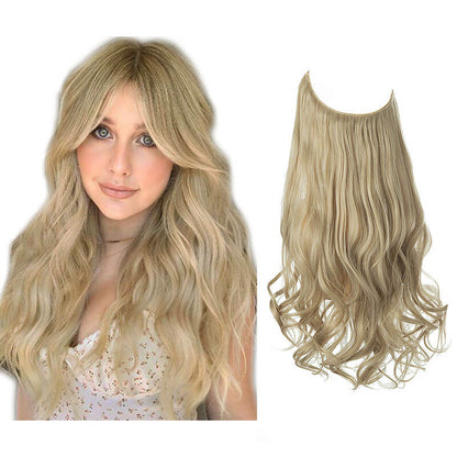 Women wigs hair extensions hair pieces fish line long curly chemical fiber