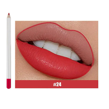 25 color matte lip liner lip color pencil white high pigmented