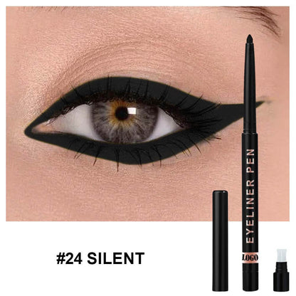 24-Color Eyeliner Gel Matte & Shimmer Waterproof High Pigmented Long-Lasting