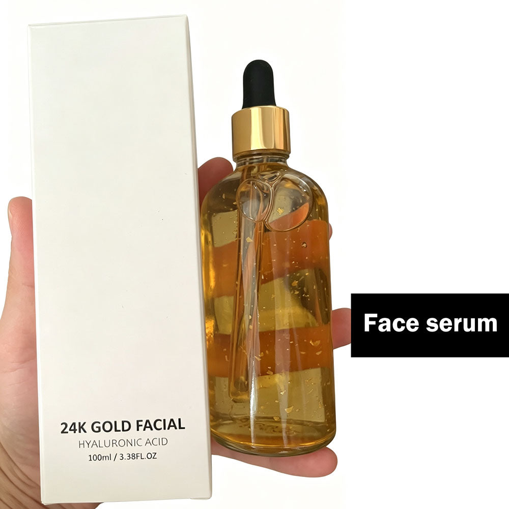 24K Face Serum Hyaluronic Acid Essence Anti-Aging Soothing Vitamin C 100Ml