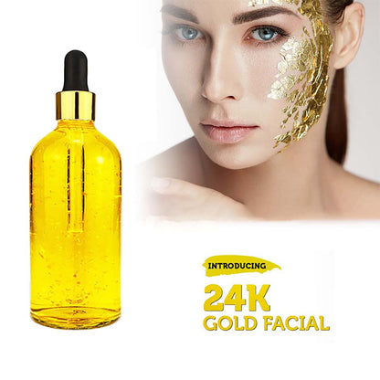 24k face serum hyaluronic acid essence anti-aging vitamin C 100ml