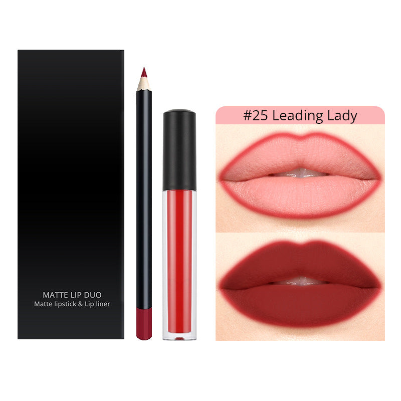 30 Color Liquid Lipstick Lip Liner Set Matte Lipstick Kit Long Lasting Waterproof