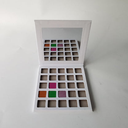 25 color DIY eyeshadow palette square color 22mm high pigmented waterproof