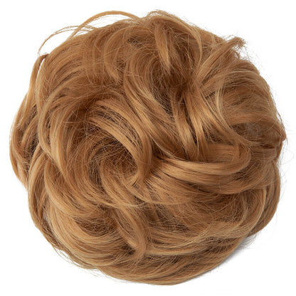 Curly hair buns wigs ball head wigs elastic hair buns flower
