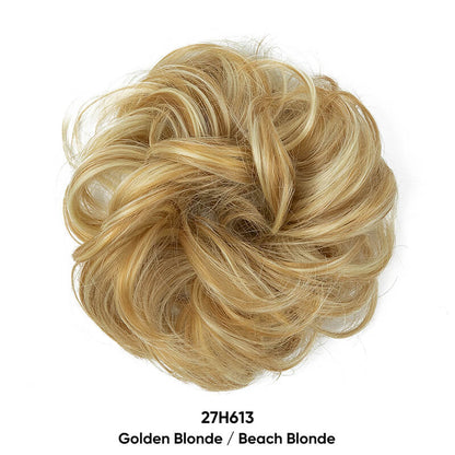 Curly hair buns wigs ball head wigs elastic hair buns flower