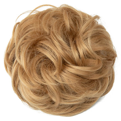 Curly hair buns wigs ball head wigs elastic hair buns flower