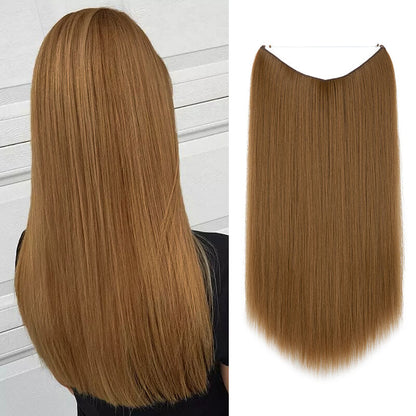 Hair extensions women wigs natural wig one-piece long straight hair