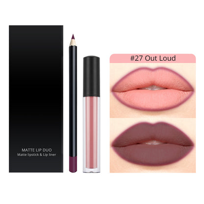 30 Color Liquid Lipstick Lip Liner Set Matte Lipstick Kit Long Lasting Waterproof