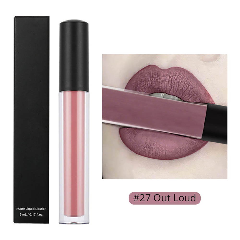 30-color Brown Matte Liquid Lipstick Nude Velvet Mist Lip Cream Cruelty-free