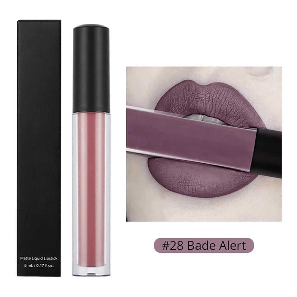 30-color Brown Matte Liquid Lipstick Nude Velvet Mist Lip Cream Cruelty-free