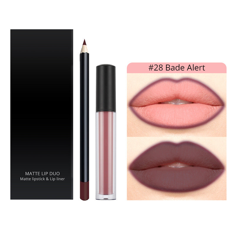30 Color Liquid Lipstick Lip Liner Set Matte Lipstick Kit Long Lasting Waterproof
