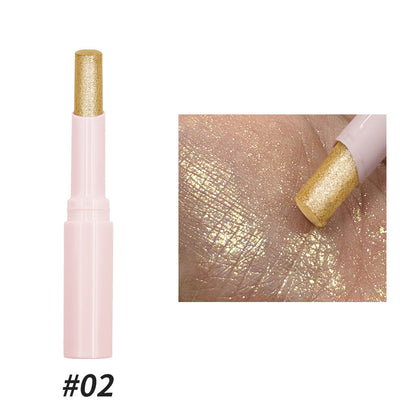 6-Color Jelly Eyeshadow Stick Pearlescent High Pigment Highlighter Stick Vegan