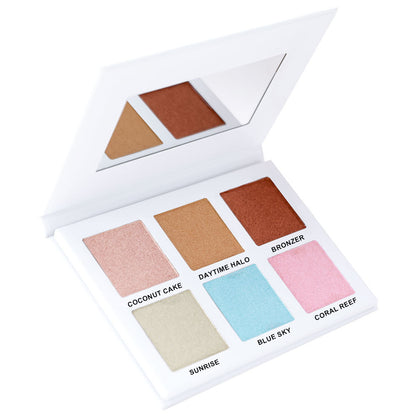 6 Color DIY Highlighter & Blush & Contour Palette Waterproof High Pigmented