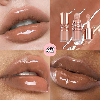9-Shade Chocolate Lip Glaze Moisturizing Lip Gloss Non-Sticky Lip Oil
