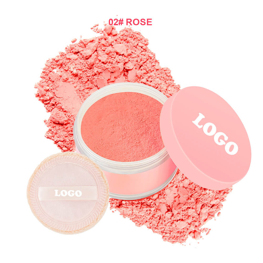 6-Color Blush Loose Powder Oil-Control Long-Lasting Waterproof Non-Caking Vegan