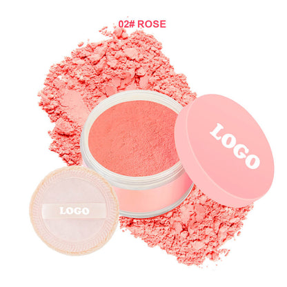 6-Color Blush Loose Powder Oil-Control Long-Lasting Waterproof Non-Caking Vegan