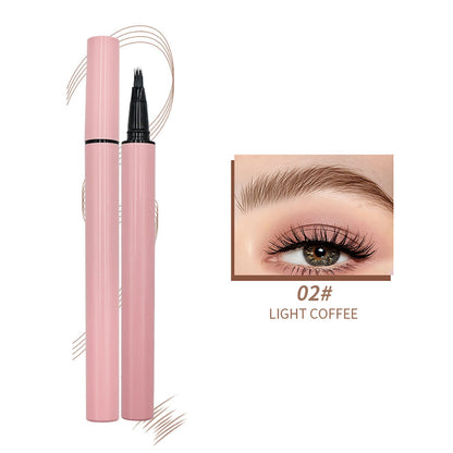 5 Color Liquid Eyebrow Pencil Waterproof Non-Smudge Four-Pronged Brow Pen