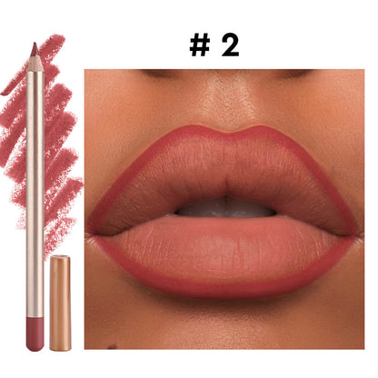 13 Color Matte Lip Liner Nude Wooden Lipstick Waterproof Long-Lasting Vegan