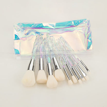 Ensemble de 10 pinceaux à paupières en cristal, poudre et crème