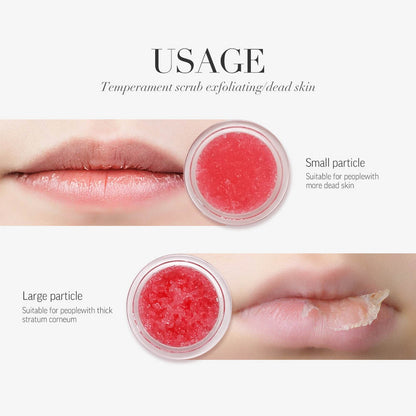 2 In 1 Lip Mask & Lip Scrub Lip Balm Exfoliation Moisturizing Lip Care With Lip Brush