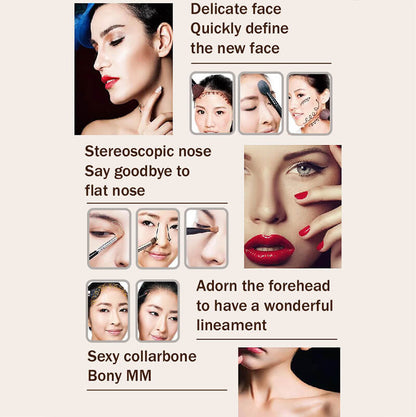 3 color contour stick double-ended nose shadow waterproof