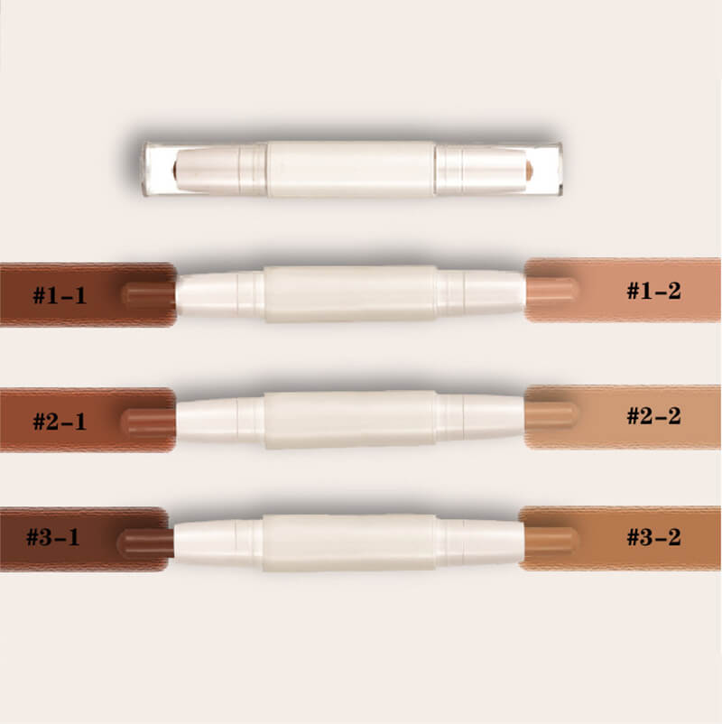 3 color contour stick double-ended nose shadow waterproof