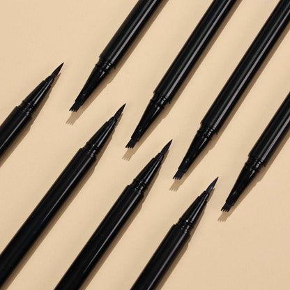4 Color 2 In 1 Four-Pronged 4D Eyebrow Pencil Ultra-Fine Liquid Eyeliner Waterproof
