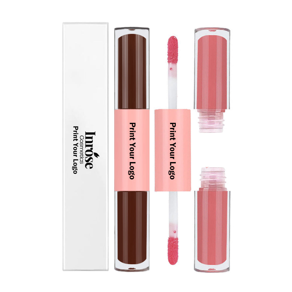 12 Color 2-In-1 Lip Gloss & Matte Liquid Lipstick Moisturizing Waterproof Vegan