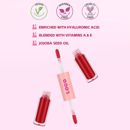 12 Color 2-In-1 Lip Gloss & Matte Liquid Lipstick Moisturizing Waterproof Vegan