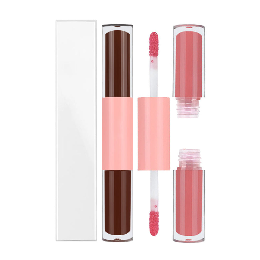 12 Color 2-In-1 Lip Gloss & Matte Liquid Lipstick Moisturizing Waterproof Vegan