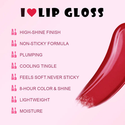 12 Color 2-In-1 Lip Gloss & Matte Liquid Lipstick Moisturizing Waterproof Vegan