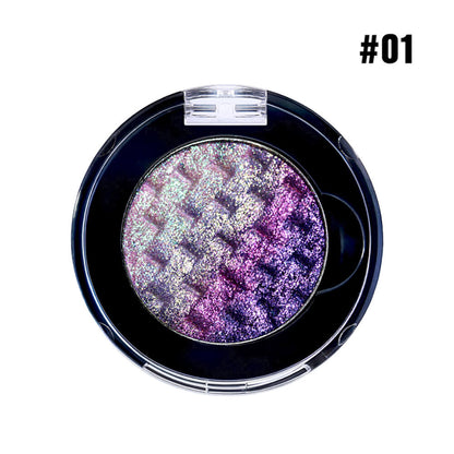 7-Color Woven Rainbow Eyeshadow Powder Chameleon Metallic Highlight 26mm